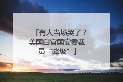 有人当场哭了？美国白宫国安委裁员“降级”