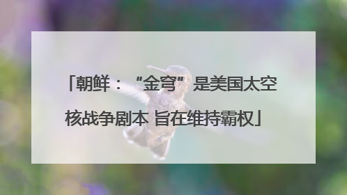 朝鲜：“金穹”是美国太空核战争剧本 旨在维持霸权