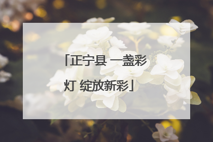 正宁县 一盏彩灯 绽放新彩