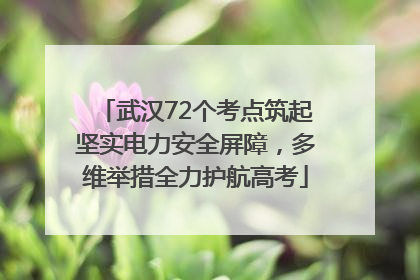武汉72个考点筑起坚实电力安全屏障，多维举措全力护航高考