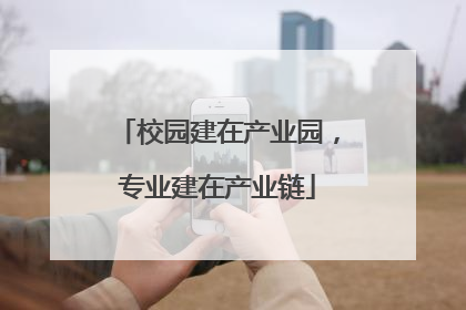 校园建在产业园，专业建在产业链