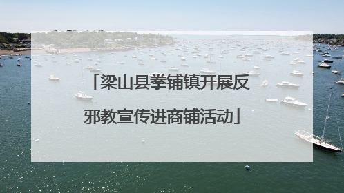 梁山县拳铺镇开展反邪教宣传进商铺活动