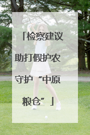 检察建议助打假护农守护“中原粮仓”