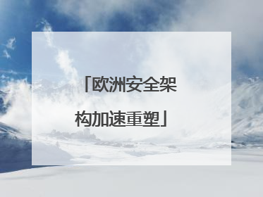 欧洲安全架构加速重塑