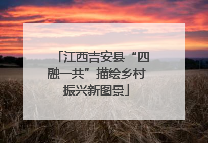 江西吉安县“四融一共”描绘乡村振兴新图景