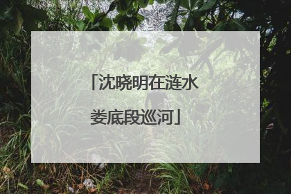 沈晓明在涟水娄底段巡河