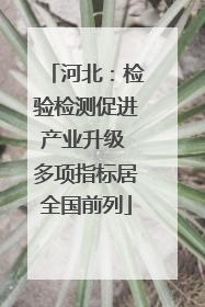 河北：检验检测促进产业升级 多项指标居全国前列
