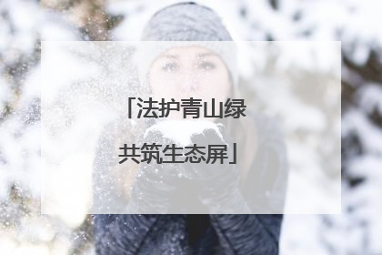 法护青山绿 共筑生态屏