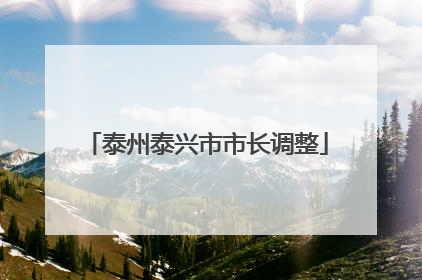 泰州泰兴市市长调整
