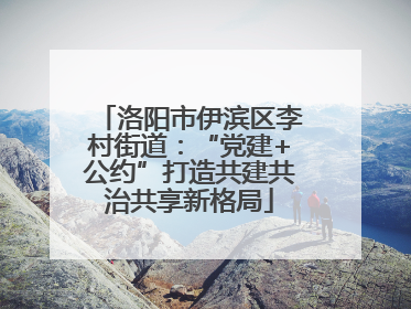 洛阳市伊滨区李村街道：“党建+公约”打造共建共治共享新格局
