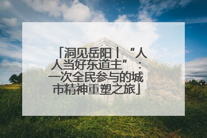 洞见岳阳丨“人人当好东道主”：一次全民参与的城市精神重塑之旅