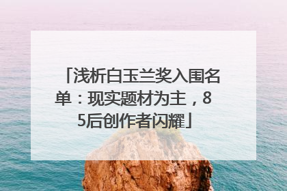 浅析白玉兰奖入围名单：现实题材为主，85后创作者闪耀