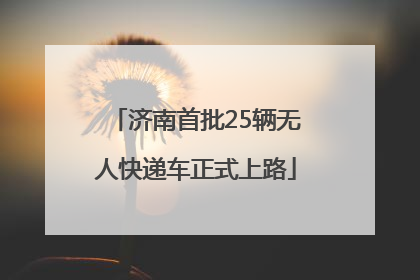 济南首批25辆无人快递车正式上路