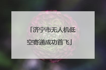 济宁市无人机低空寄递成功首飞
