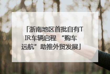 浙南地区首批自有TIR车辆启程 “购车远航”助推外贸发展