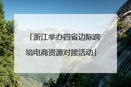 浙江举办四省边际跨境电商资源对接活动