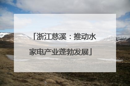 浙江慈溪：推动水家电产业蓬勃发展