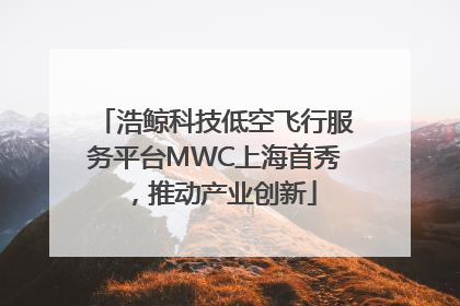 浩鲸科技低空飞行服务平台MWC上海首秀，推动产业创新