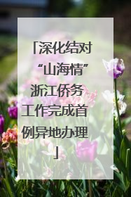 深化结对“山海情” 浙江侨务工作完成首例异地办理