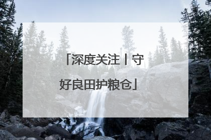 深度关注丨守好良田护粮仓