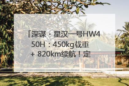 深谋・星汉一号HW450H：450kg载重+ 820km续航！定义低空运力新标准