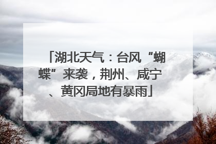 湖北天气：台风“蝴蝶”来袭，荆州、咸宁、黄冈局地有暴雨