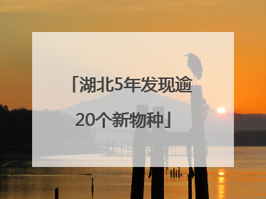 湖北5年发现逾20个新物种