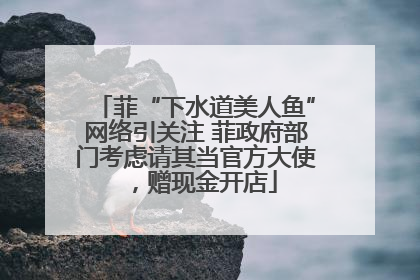 菲“下水道美人鱼”网络引关注 菲政府部门考虑请其当官方大使，赠现金开店