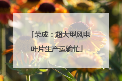 荣成：超大型风电叶片生产运输忙