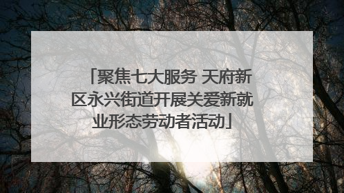 聚焦七大服务 天府新区永兴街道开展关爱新就业形态劳动者活动