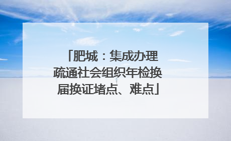 肥城：集成办理 疏通社会组织年检换届换证堵点、难点