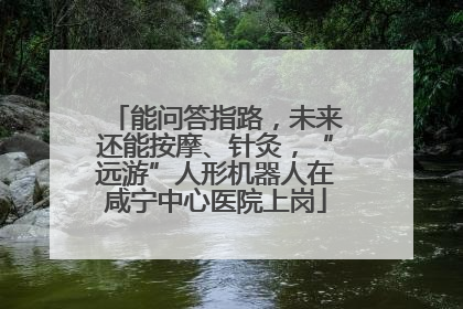 能问答指路，未来还能按摩、针灸，“远游”人形机器人在咸宁中心医院上岗