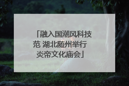 融入国潮风科技范 湖北随州举行炎帝文化庙会