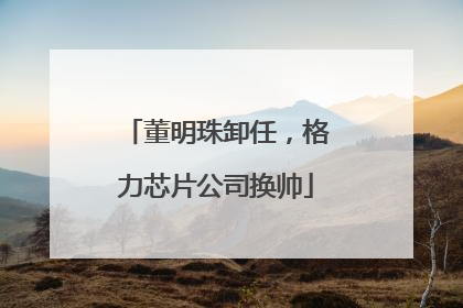 董明珠卸任，格力芯片公司换帅