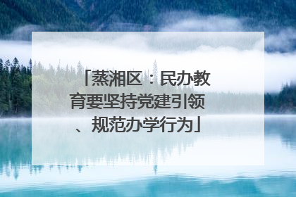 蒸湘区：民办教育要坚持党建引领、规范办学行为