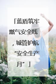 蓝盾筑牢燃气安全线，城管护航“安全生产月”
