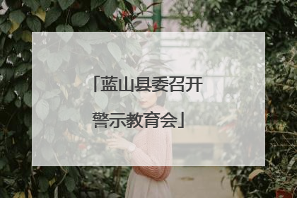 蓝山县委召开警示教育会