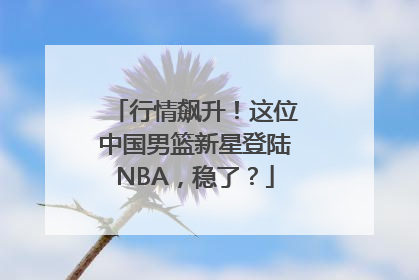 行情飙升！这位中国男篮新星登陆NBA，稳了？