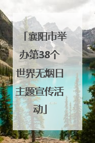 襄阳市举办第38个世界无烟日主题宣传活动