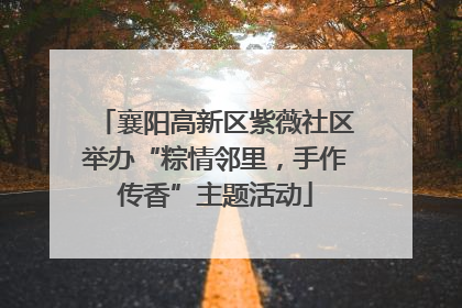 襄阳高新区紫薇社区举办“粽情邻里，手作传香”主题活动