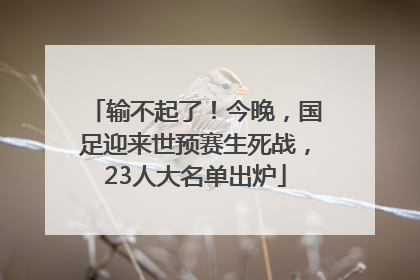 输不起了！今晚，国足迎来世预赛生死战，23人大名单出炉