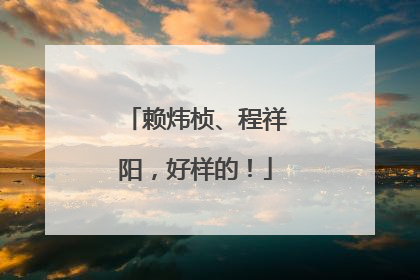 赖炜桢、程祥阳，好样的！