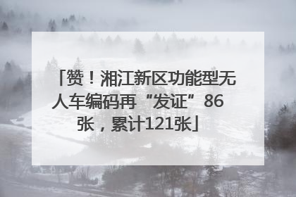 赞！湘江新区功能型无人车编码再“发证”86张，累计121张
