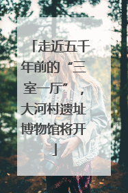 走近五千年前的“三室一厅”，大河村遗址博物馆将开
