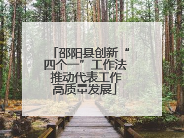 邵阳县创新“四个一”工作法 推动代表工作高质量发展
