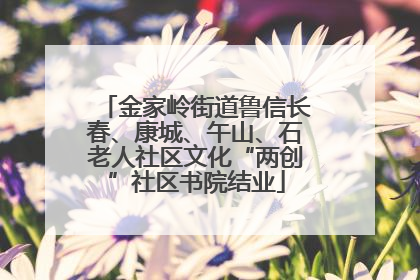 金家岭街道鲁信长春、康城、午山、石老人社区文化“两创”社区书院结业