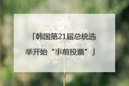 韩国第21届总统选举开始“事前投票”