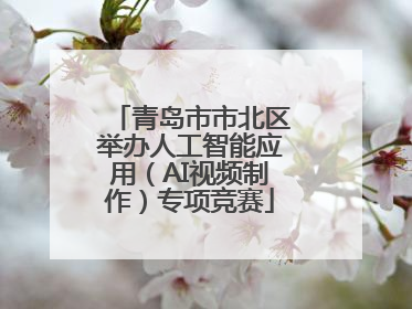 青岛市市北区举办人工智能应用（AI视频制作）专项竞赛