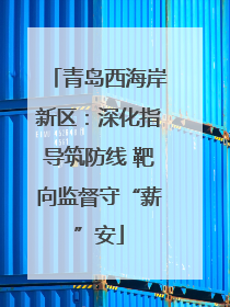 青岛西海岸新区：深化指导筑防线 靶向监督守“薪”安