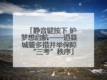 静音键按下 护梦想启航——道县城管多措并举保障“三考”秩序